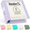 imageSooez BinderX Extra Durable 3 Inch 3 Ring Binder DRing Large Binder Holds 670 Sheets of 85x11 Paper Customizable View Cover with Inside Pockets Heavy Duty 3 Ring Binder for School Olive GreenLavender