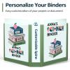 imageSooez BinderX Extra Durable 3 Inch 3 Ring Binder DRing Large Binder Holds 670 Sheets of 85x11 Paper Customizable View Cover with Inside Pockets Heavy Duty 3 Ring Binder for School Olive GreenOlive Green