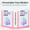 imageSooez BinderX Extra Durable 3 Inch 3 Ring Binder DRing Large Binder Holds 670 Sheets of 85x11 Paper Customizable View Cover with Inside Pockets Heavy Duty 3 Ring Binder for School Olive GreenOlive Green