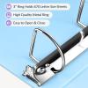 imageSooez BinderX Extra Durable 3 Inch 3 Ring Binder DRing Large Binder Holds 670 Sheets of 85x11 Paper Customizable View Cover with Inside Pockets Heavy Duty 3 Ring Binder for School Olive GreenGrey Blue