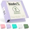 imageSooez BinderX Extra Durable 3 Inch 3 Ring Binder DRing Large Binder Holds 670 Sheets of 85x11 Paper Customizable View Cover with Inside Pockets Heavy Duty 3 Ring Binder for School Olive GreenLavender