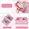imageSooez Large Pencil Case Big Capacity Pencil Pouch Pen Bag with 3 Compartment Portable Canvas Stationery Organizer with Zipper Cute Aesthetic School Supplies for Teen Girls College Pink with PlaidPink with Plaid