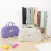 imageSooez Large Pencil Case Pouch Extra Big Pencil Bag with 5 Compartments Pen Bag Wide Opening Soft Corduroy Pencil Pouch Organizer with Zipper Cute Aesthetic School Supplies for Teen GirlsPurpleBlue