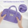 imageSooez Large Pencil Case Pouch Extra Big Pencil Bag with 5 Compartments Pen Bag Wide Opening Soft Corduroy Pencil Pouch Organizer with Zipper Cute Aesthetic School Supplies for Teen GirlsPurplePurple