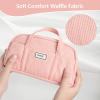 imageSooez Large Pencil Case Pouch Extra Big Pencil Bag with 5 Compartments Pen Bag Wide Opening Soft Corduroy Pencil Pouch Organizer with Zipper Cute Aesthetic School Supplies for Teen GirlsPurpleCoral