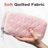 imageSooez Large Pencil Case PouchExtra Big Pencil Bag with 8 CompartmentsPen Bag Wide OpeningSoft Quilted Pencil Pouch Organizer with ZipperPortable Pencil Case for Teen GirlsBeigeKhaki