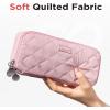 imageSooez Large Pencil Case PouchExtra Big Pencil Bag with 8 CompartmentsPen Bag Wide OpeningSoft Quilted Pencil Pouch Organizer with ZipperPortable Pencil Case for Teen GirlsBeigeBlush