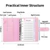 imageSooez Saving Books Budget Binder with Cash Envelopes A6 Bill Money Organizer for Money Saving Binder with 39 Rose Gold Stickers ampampExpense Budget Sheets Cash Envelopes for Budgeting Budget Book Pink