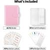 imageSooez Saving Books Budget Binder with Cash Envelopes A6 Bill Money Organizer for Money Saving Binder with 39 Rose Gold Stickers ampampExpense Budget Sheets Cash Envelopes for Budgeting Budget Book Pink