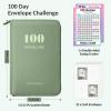 imageSooez Savings Challenge Book with Extra Pocket Storage Zipper Closure  100 Envelopes Money Saving Challenge PU Binder with Cash Envelope ampamp Laminated Tracker for Cash Bill 83x 105 Purple