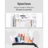 imageSooez Standing Pencil Case Cute Stand up Pencil Pouch Telescopic Pen Pouch Portable Pencil Holder Kawaii Stand up Pencil Case Spacious Pencil Pouch Bag for School Office Supplies Beige PandaBeige Panda