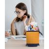 imageSooez Standing Pencil Case Cute Stand up Pencil Pouch Telescopic Pen Pouch Portable Pencil Holder Kawaii Stand up Pencil Case Spacious Pencil Pouch Bag for School Office Supplies Beige PandaOrange