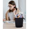 imageSooez Standing Pencil Case Cute Stand up Pencil Pouch Telescopic Pen Pouch Portable Pencil Holder Kawaii Stand up Pencil Case Spacious Pencil Pouch Bag for School Office Supplies Beige PandaBlack