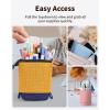 imageSooez Standing Pencil Case Cute Stand up Pencil Pouch Telescopic Pen Pouch Portable Pencil Holder Kawaii Stand up Pencil Case Spacious Pencil Pouch Bag for School Office Supplies Beige PandaOrange