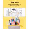 imageSooez Standing Pencil Case Cute Stand up Pencil Pouch Telescopic Pen Pouch Portable Pencil Holder Kawaii Stand up Pencil Case Spacious Pencil Pouch Bag for School Office Supplies Beige PandaYellow