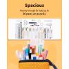 imageSooez Standing Pencil Case Cute Stand up Pencil Pouch Telescopic Pen Pouch Portable Pencil Holder Kawaii Stand up Pencil Case Spacious Pencil Pouch Bag for School Office Supplies Beige PandaOrange