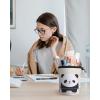imageSooez Standing Pencil Case Cute Stand up Pencil Pouch Telescopic Pen Pouch Portable Pencil Holder Kawaii Stand up Pencil Case Spacious Pencil Pouch Bag for School Office Supplies Beige PandaBeige Panda