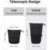 imageSooez Standing Pencil Case Cute Stand up Pencil Pouch Telescopic Pen Pouch Portable Pencil Holder Kawaii Stand up Pencil Case Spacious Pencil Pouch Bag for School Office Supplies Beige PandaBlack