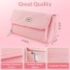 imageSooez Super Large Pencil Case Big Capacity Pencil Bag with 3 Compartments Hold 200 pencils Cute Pencil Pouch with Zipper Portable Stationery Pen Bag Aesthetic School Supplies For Girls PinkMint Green