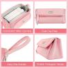 imageSooez Super Large Pencil Case Big Capacity Pencil Bag with 3 Compartments Hold 200 pencils Cute Pencil Pouch with Zipper Portable Stationery Pen Bag Aesthetic School Supplies For Girls PinkBlack