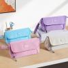 imageSooez Super Large Pencil Case Big Capacity Pencil Bag with 3 Compartments Hold 200 pencils Cute Pencil Pouch with Zipper Portable Stationery Pen Bag Aesthetic School Supplies For Girls PinkSky Blue