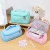 imageSooez Super Large Pencil Case Expandable Extra Big Capacity Pencil Pouch Pen Holder Box Organizer Portable High Capacity Stationery Bag Cute Aesthetic School Supplies For Teen Girls CollegeSky Blue