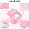 imageSooez Super Large Pencil Case Expandable Extra Big Capacity Pencil Pouch Pen Holder Box Organizer Portable High Capacity Stationery Bag Cute Aesthetic School Supplies For Teen Girls CollegeGray
