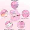 imageSooez Super Large Pencil Case Expandable Extra Big Capacity Pencil Pouch Pen Holder Box Organizer Portable High Capacity Stationery Bag Cute Aesthetic School Supplies For Teen Girls CollegeGray