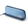 imageSooez WideOpening Pencil Pen Case Lightweight ampamp Spacious Pencil Bag Pouch Box Organizer Aesthetic Supply with Triangular Design for Adults GreyBlue