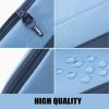 imageSooez WideOpening Pencil Pen Case Lightweight ampamp Spacious Pencil Bag Pouch Box Organizer Aesthetic Supply with Triangular Design for Adults GreyBlue