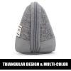 imageSooez WideOpening Pencil Pen Case Lightweight ampamp Spacious Pencil Bag Pouch Box Organizer Aesthetic Supply with Triangular Design for Adults GreyGrey