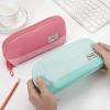 imageSooez WideOpening Pencil Pen Case Lightweight ampamp Spacious Pencil Bag Pouch Box Organizer Aesthetic Supply with Triangular Design for Adults GreyMint Green