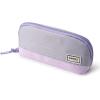 imageSooez WideOpening Pencil Pen Case Lightweight ampamp Spacious Pencil Bag Pouch Box Organizer Aesthetic Supply with Triangular Design for Adults GreyPurple