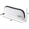 imageSooez WideOpening Pencil Pen Case Lightweight ampamp Spacious Pencil Bag Pouch Box Organizer Aesthetic Supply with Triangular Design for Adults GreyWhite