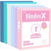 image6 Pack Extra Durable 3 Ring Binders 1 inch Sooez 1 Three Round Ring Binders with Pockets Cute Customizable Clear View Cover for 85 x 11 Letter Size Papers Pastel School Office Supplies for GirlChic
