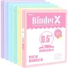 image6 Pack Extra Durable 3 Ring Binders 1 inch Sooez 1 Three Round Ring Binders with Pockets Cute Customizable Clear View Cover for 85 x 11 Letter Size Papers Pastel School Office Supplies for GirlPastel