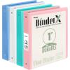 imageBinderX 4 Pack Extra Durable 3 Ring Binder Round Rings 1 Inch Binder Fits 175 Sheets of 85x11 Paper Customizable View Cover with Inside Pockets Cute 1quot Binders 1 Inch Binders 3 RingChic