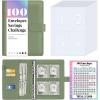 imageSooez 100 Envelopes Money Saving Challenge Savings Challenges Book with Envelopes ampamp Challenge Tracker Motivational Process to Save 5050 Money Saving Binder 100 Pocket PreNumbered PurpleOlivegreen