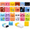 imageSooez 12 Pack Pencil Erasers Cute Erasers Pencil Eraser with Clean up Roller Pencil Eraser Shaving Roller Case Erasers for Party Favors Gift Supplies