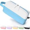 imageSooez Big Capacity Pencil Case Cute TwoTone Pencil Pouch Aesthetic Large Capacity Pen Bag with 4 Compartments Soft Pencil Case Organizer with Zipper ampamp Handle Pencil Holder Pouch for Teen GirlsBlue