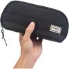 imageSooez WideOpening Pencil Pen Case Lightweight ampamp Spacious Pencil Bag Pouch Box Organizer Aesthetic Supply with Triangular Design for Adults GreyBlack