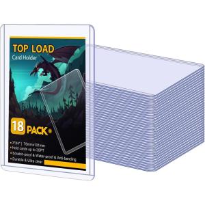 image32 Count Topload Card Holder Sooez 35PT Topload Card Protector 3quot x 4quot Hard Plastic Card Sleeves Baseball Card Protector Rigid Toploading Card Case for Collectible Trading Sports Cards18 Topload