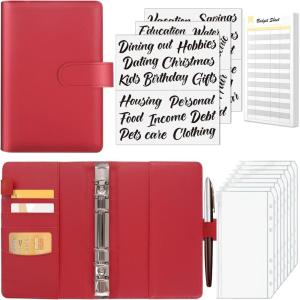 imageSooez Budget Binder with Money Saving Challenge Money Saving Binder with Cash Envelopes Expense Sheets Challenge Tracker ampamp Category Labels Envelope Savings Challenges Book for Home Office SchoolA Poinsettia