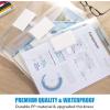 imageSooez 10 Pack Plastic Envelopes File Folders Clear Folder for Document US Letter A4 Size Poly Envelopes with Label Pockets for School Home Work Office Organizer Clear50