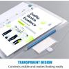 imageSooez 10 Pack Plastic Envelopes File Folders Clear Folder for Document US Letter A4 Size Poly Envelopes with Label Pockets for School Home Work Office Organizer Clear50