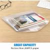 imageSooez 10 Pack Plastic Envelopes File Folders Clear Folder for Document US Letter A4 Size Poly Envelopes with Label Pockets for School Home Work Office Organizer Clear50