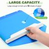 imageSooez 12 Pack Binder Folders Organizer with SpaceSaving Closure Super Heavyweight Binder Pockets for 3 Ring Binder High Capacity Binder Pouch Side Loading School Supplies Letter Size 4 Colors