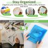 imageSooez 12 Pack Binder Folders Organizer with SpaceSaving Closure Super Heavyweight Binder Pockets for 3 Ring Binder High Capacity Binder Pouch Side Loading School Supplies Letter Size 4 Colors