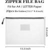 imageSooez 20 Pack Mesh Zipper Pouch Bags A4 Letter Size Zipper Bags with Label Pocket Waterproof Pouches for Classroom Organization Board Game Storage Document Bag for Teacher School Office Supplies20 Pack All Black