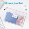 imageSooez 20 Pack Mesh Zipper Pouch Bags A4 Letter Size Zipper Bags with Label Pocket Waterproof Pouches for Classroom Organization Board Game Storage Document Bag for Teacher School Office Supplies14 Pack